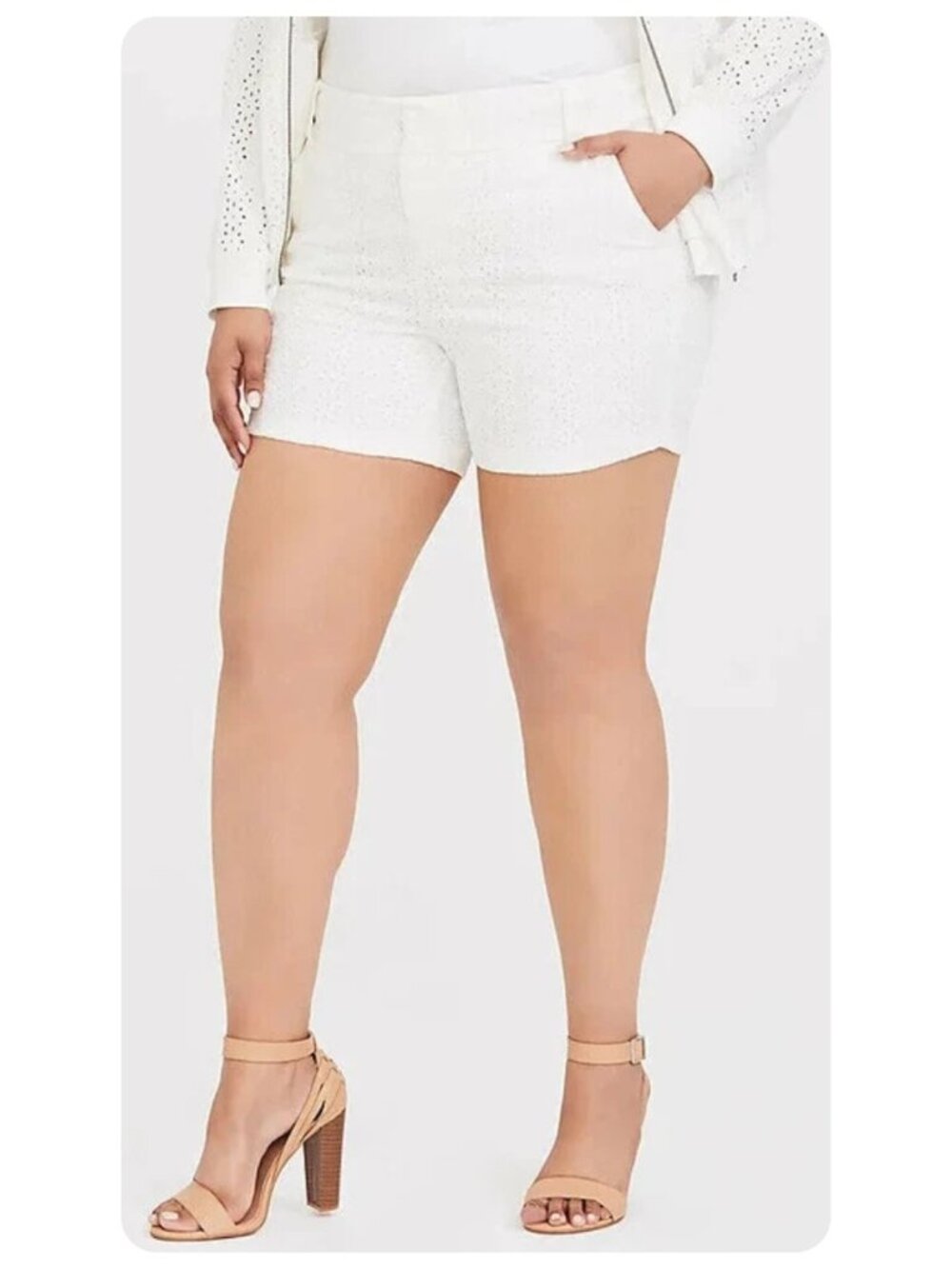 NWT Torrid White Eyelet Studio Shorts sz 22